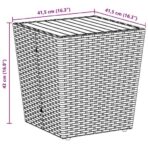 Garten Bistro Set 3 pcs Schwarz Poly-Rattan – Bild 11