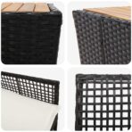 Garten Bistro Set 3 pcs Schwarz Poly-Rattan – Bild 9