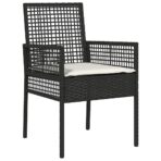 Garten Bistro Set 3 pcs Schwarz Poly-Rattan – Bild 6