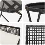 Garten Bistro Set 3 pcs Schwarz Poly-Rattan – Bild 9