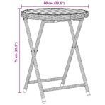 Garten Bistro Set 3 pcs Schwarz Poly-Rattan – Bild 11