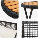 Garten Bistro Set 3 pcs Schwarz Poly-Rattan – Bild 9