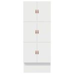 Aufbewahrungsbettgestell mit Speicher Weiss 80 cm Holzwerkstoff – Bild 8