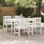 Gartenstuhl 4 pcs Weiss 65,5 x 59 x 88 cm Polyethylen