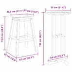 Garten Bar Set 3 pcs Weiss HDPE – Bild 12