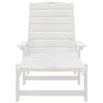Sonnenliege 2 pcs Weiss 195,5 x 53 x 98,5 cm Polyethylen – Bild 4