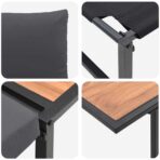 Garten Essgruppe 3 pcs Anthrazit Stahl – Bild 10