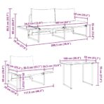 Garten Essgruppe 3 pcs Anthrazit Stahl – Bild 12