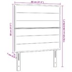 Kopfteil mit Kopfteil Hellgrau 80 cm Kunstleder – Bild 9