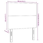 Kopfteil mit Kopfteil Hellgrau 80 cm Kunstleder – Bild 9