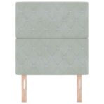 Kopfteil mit Kopfteil Hellgrau 80 cm Kunstleder – Bild 4