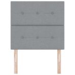 Kopfteil mit Kopfteil Hellgrau 80 cm Kunstleder – Bild 4