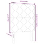 Kopfteil mit Kopfteil Hellgrau 80 cm Kunstleder – Bild 9