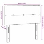 LED Kopfteil mit LED-Lichtleisten Hellgrau 80 cm Polyester – Bild 11