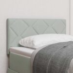 LED Kopfteil Hellgrau 80 cm Kunstleder