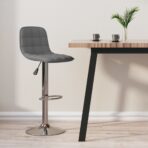 Barhocker 2 Stk. Hellgrau Stoff