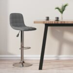 Barhocker 2 Stk. Hellgrau Stoff