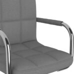 Barhocker Hellgrau Stoff – Bild 7