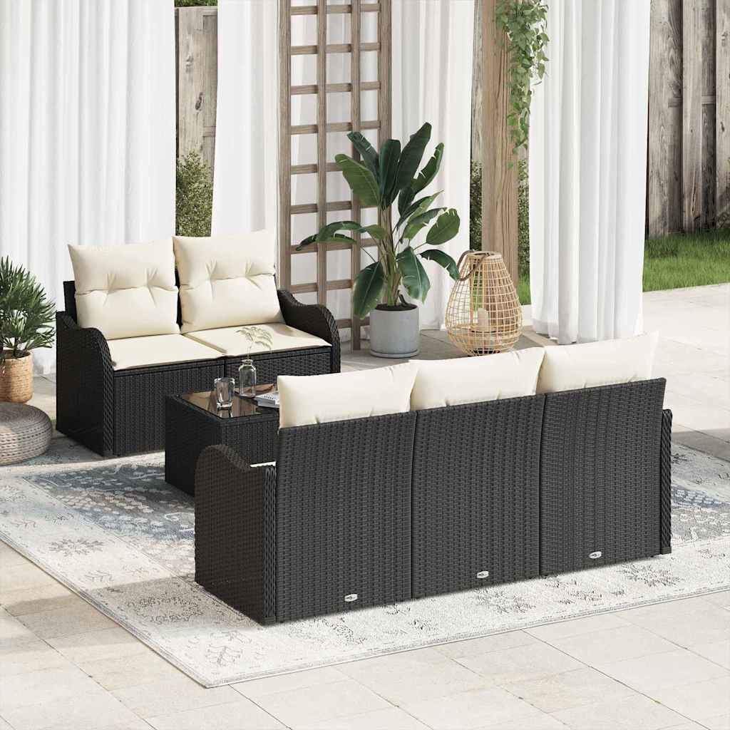 3345577_1.jpg Gartensofa-set Schwarz Poly-Rattan – Bild 1