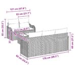 Gartensofa-set Schwarz Poly-Rattan – Bild 8