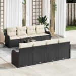 Gartensofa-set Schwarz 55 x 55 x 37 cm Poly-Rattan