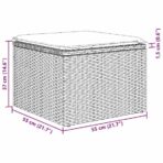 Sofa Set mit Kissen 8 pcs Schwarz Poly Rattan – Bild 13