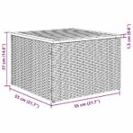 Gartensofa-set mit Kissen 7 pcs Schwarz Poly-Rattan – Bild 8