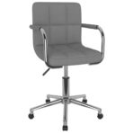 Bürostuhl Drehbar Hellgrau Stoff – Bild 2