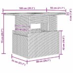 Sofa Set mit Kissen 8 pcs Schwarz Poly-Rattan – Bild 13