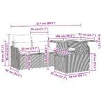 Sofa Set mit Kissen 5 pcs Schwarz Poly-Rattan – Bild 10