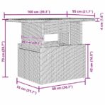 Garten Essgruppe mit Kissen 6 pcs Schwarz und Beige – Bild 11