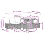 Garten Essgruppe mit Kissen 7 pcs Schwarz und Beige – Bild 12