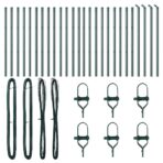 Zaunpfosten 26 pcs Grün 3,2 x 3,2 x 80 cm – Bild 4