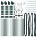 Zaunpfosten 26 pcs Grün 3,2 x 3,2 x 80 cm – Bild 5