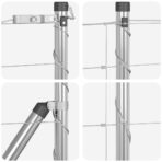 Zaunpfosten Galvanisiert 25 x 0,8 m Stahl – Bild 8