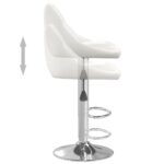 Barhocker Weiss Kunstleder – Bild 5