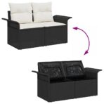 Gartensofa-set mit Speicher 9 pcs Schwarz Poly-Rattan – Bild 11