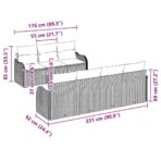 Gartensofa-set mit Speicher 8 pcs Schwarz und Creme Poly-Rattan – Bild 11