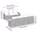 Gartensofa-set mit Speicher 8 pcs Schwarz und Creme Poly-Rattan – Bild 11