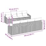 Gartensofa-set mit Speicher 9 pcs Schwarz und Creme Poly-Rattan – Bild 11