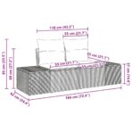 Gartensofa-set mit Speicher 8 pcs Schwarz und Creme Poly-Rattan – Bild 7