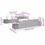 Garten-Sofa-Set mit Speicher 9 pcs Schwarz Poly Rattan – Bild 13