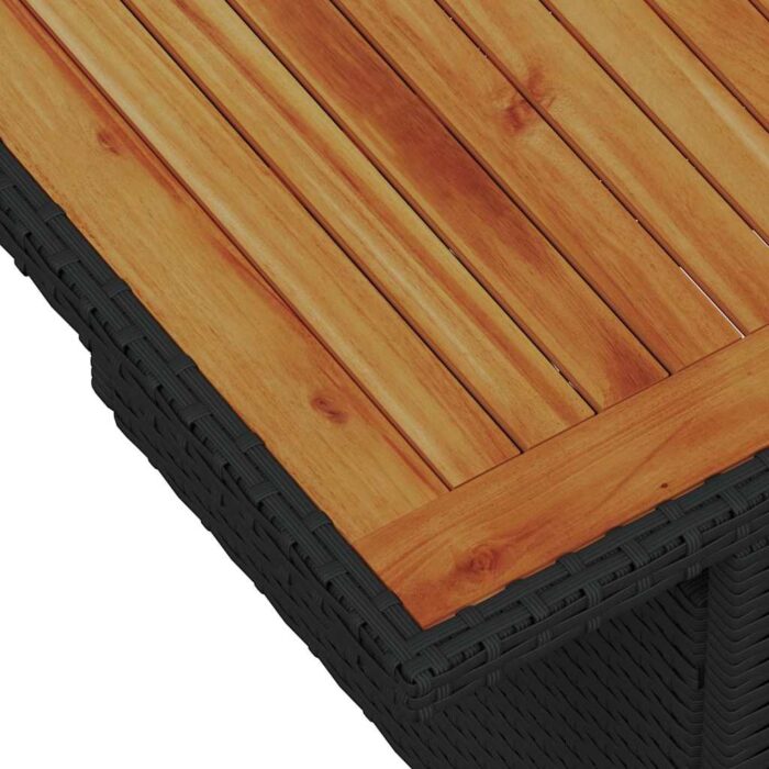 Garten-Sofa-Set mit Speicher 9 pcs Schwarz Poly Rattan – Bild 9