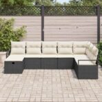Sofa Set mit Kissen 5 pcs Poly-Rattan – Bild 3