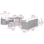 Gartensofa-set mit Kissen 8 pcs Schwarz Poly-Rattan – Bild 9