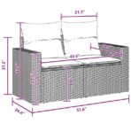 Gartensofa-set 9 pcs Schwarz Poly-Rattan – Bild 11