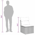 Gartensofa-set 12 pcs Schwarz Poly-Rattan – Bild 13