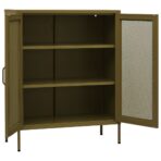 Lagerschrank Olivgrün 80x35x101,5 cm Stahl – Bild 4