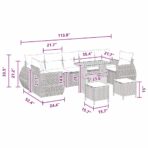 Gartensofa-set 10 pcs Schwarz Poly-Rattan – Bild 12