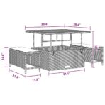 Gartensofa-set 8 pcs Schwarz Poly-Rattan – Bild 10